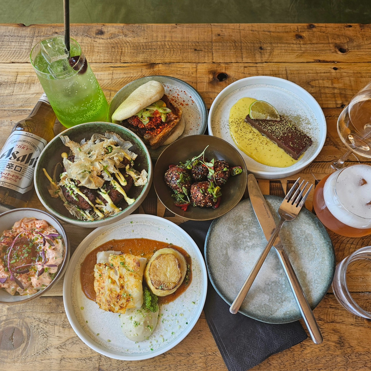 mixed plate of foods